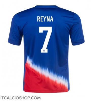 Stati Uniti Giovanni Reyna #7 Seconda Maglia Copa America 2024 Manica Corta